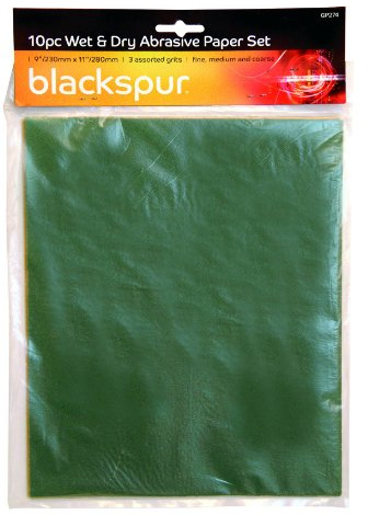 10 Sheets of wet and dry sandpaper