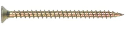 INDEX Fixing Systems TP-PO B Countersunk Chipboard 90° 40° Lubricated Bichromatised 4 x 60 mm Pack of 100