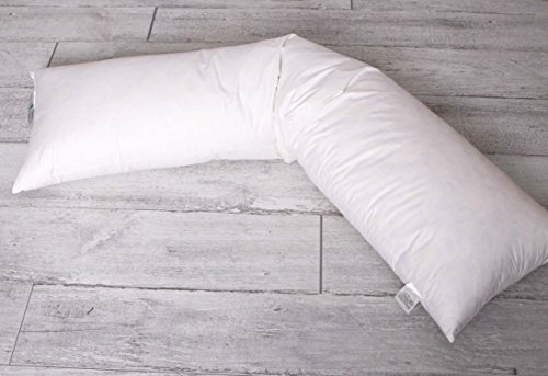 A 3 camere lusso cuscino per dormire sul fianco piume e piumino versi Collection Dreaming, Cotone, bianco, 40x145