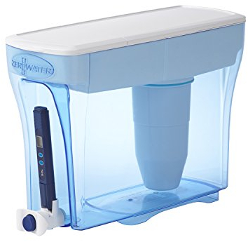 ZeroWater Dispensador de agua filtrada de 5,4 L, Libre de BPA y NSF certificada para Reducir la Cal el Plomo y Otros Metales Pesados, Medidor TDS y Cartucho Incluido