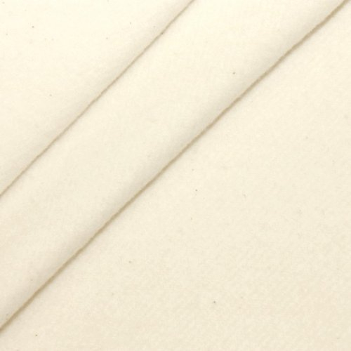 STOFFKONTOR Deko Molton Stoff B1 schwer entflammbar Breite 300cm – Meterware, Farbe Roh-Weiss Natur – geeignet für Dekoration, Wandverkleidung uvm.