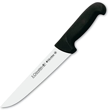 3 Claveles Cuchillo Carnicero Proflex, Acero Inoxidable, Negro, 24 cm-9.5