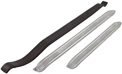 Core Tools Tire Iron Set - 15 Curved, 12 & 8-1/2 Tire Irons - Modern Silver Black Design - Drop Forged Steel