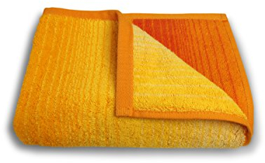 Handtuchserie Colori aus Bio-Baumwolle mit praktischem Kordelaufhänger 545.665, Duschtuch 70 x 140 cm, gelb