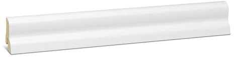 KGM Sockelleiste ExPress Massivholz - Weiß, 2400 x 20 x 42 mm, 1 Stück | Fußleiste, Fichte Echtholz Träger, foliert, für PVC, Vinyl & Laminat, PEFC-zertifiziert