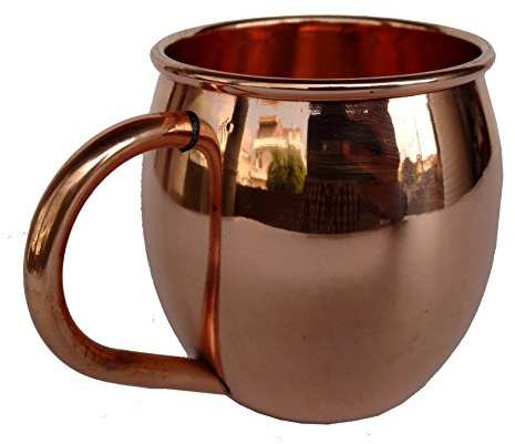 Becher aus reinem Kupfer, für Moscow Mules – 473 ml – bleifreies, reines Kupfer – schwere Stärke – ohne Futterlack beschichtet (1)