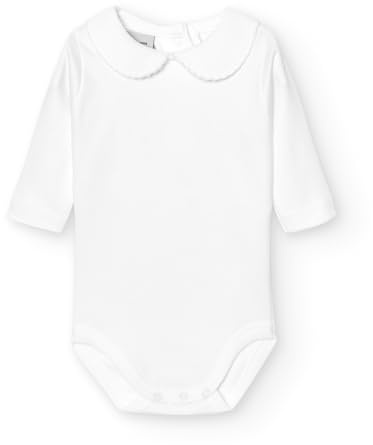 BABIDU Body Bebé Manga Larga Algodón 100%, Ropa Recien Nacido Tejido Suave Transpirable y Hipoalergénico Piel Sensible, Cuello Polo Piqué, Básicos Bebé Unisex
