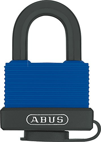 ABUS Messing-Vorhängeschloss Aqua Safe 70IB/45 - wetterfest - Edelstahlbügel für extra Korrosionsschutz - Kunststoffummantelung - ABUS-Sicherheitslevel 5 | Marine-Schloss mit Edelstahlbügel, Kunststoffummantelung & Sicherheitslevel 5 für Außenbereich, Tore & Ketten