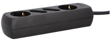 UNITEC TSD 2+2fach 1,4m, schwarz, 250 V