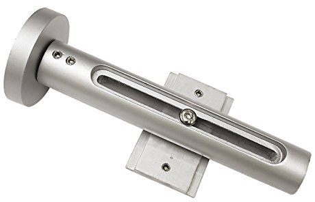 Gardinia 10010972 Wandträger für Flächenvorhang, Silber | Kombination mit Gardinenstangen mit Innenlauf, Für Schiebegardinen, Flexibler Verstellbereich, Leichte Montage