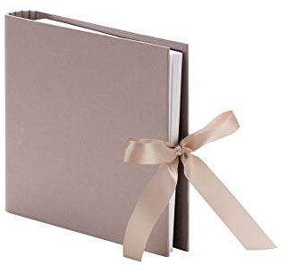 Rössler Papier 13161147496 - Raccoglitore ad anelli per foto con nastro, 230 x 210 mm, 2 anelli, 50 pagine, tortora, 1 pezzo