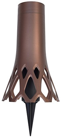 Plastia Grabvase Roseta 1,3 L mit Erdspieß, braun