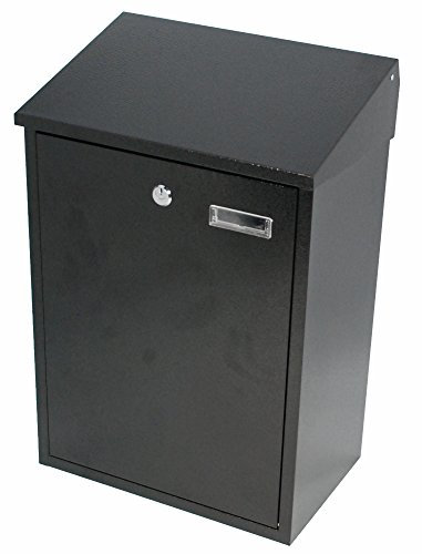 Buckingham Extra Large Wall-Mounted Post Box Lockable Letterbox Weather-Resistant Mailbox with Wide Slot for Flats Homes Apartments 48 cm