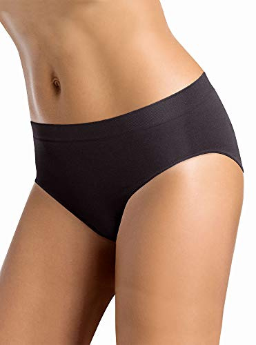 Intimidea Mjuk mikrofiber bomullstuss dam trosor [svart, Tg. L/XL]
