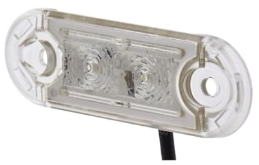 Hella 2PF 959 855-201 Positionsleuchte - Begrenzungsleuchte - Anhänger - Wohnwagen - DuraLED - LED - 12/24V - Einbau/Schraubanschluss - ECE - Kabel: 500mm - Stecker: offene Kabelenden - vorne