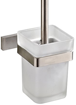 Weare Home Brosse nickel brossé , Brosse de toilette en SUS 304 acier inoxydable , Brosse à WC Montage Mural,Balayette WC Ensemble