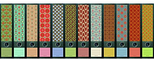 File Art Design-Etiketten für 12 Ordner A4 mit breitem Rücken, Motiv Pattern aus der Kollektion von a-m-w-shop