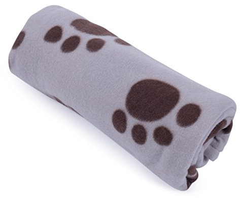Petface Couverture pour Chien Empreintes de Patte Polaire Doux Doudou, 100 cm x 70 cm