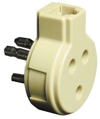 Adattatore Mini telefonico Spina-Presa tripolare con Presa Plug