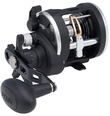 PENN Rival Level Wind Rollen, 15| Right |5.1:1 |500g, Schwarz/Silber