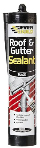 Scellant Everbuild Everflex pour toitures et gouttières, scellant et adhésif à base de butyle pour toitures, noir, 295 ml