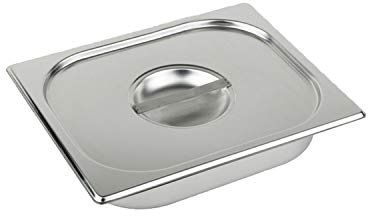 APS 81295 GN 1/2 coperchio senza incavo per cucchiaio, acciaio inossidabile, dimensioni 325 x 265 mm/altezza 35 mm