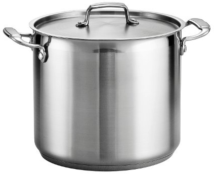 Tramontina Covered Stock Pot Gourmet 80120/000DS - Olla gourmet de acero inoxidable de 12 cuartos de galón