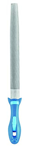 PFERD TOOLS Werkstattfeile Halbrund-spitz, 300mm, halbrund-spitze Feile, Kreuzhieb H2 auf zwei Seiten, inkl. Ergonomie-Feilenheft, 11235307 – für universelle Schrupp- und Schlichtarbeiten geeignet