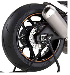 Puig 8431T Selbstklebende Bogenstreifen aus hochfestem PVC mit breitem Design und langlebiger Oberfläche zur Individualisierung von Felgen, Orange