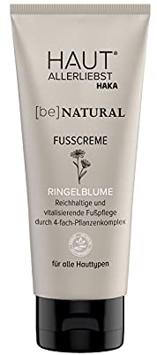 HAKA Fußcreme Ringelblume, 100 ml, vitalisierende Fußpflege bei Hornhaut, abschwellend & beruhigend, schützt vor Fußpilz, erfrischt müde Füße, vegan