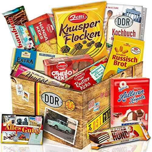 Ostprodukte-Versand Geschenkset mit Keksen – Original DDR Keksbox | nostalgische Gebäck Waren - Süßes Geschenk aus Sachsen, Thüringen, Brandenburg, Mecklenburg-Vorpommern, Sachsen Anhalt.