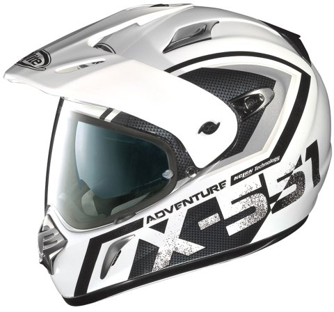 X-Lite X-551 Adventure N-Com - Integralhelm, Farbe Weiss-schwarz-grau, Größe L (59/60)