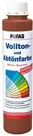 PUFAS Vollton- und Abtönfarben oxidrot 0,75 Liter