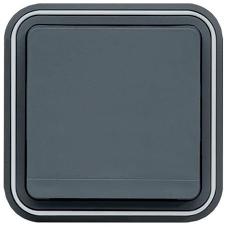 prise de courant 2p+t 16a hager cubyko complète encastrée grise