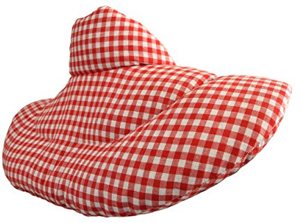 Nackenhörnchen mit Stehkragen rot-weiß - Körnerkissen - Nackenkissen Wärmekissen - Ein sehr wohliger Nackenwärmer - Körner-Kissen Nacken, Weizen