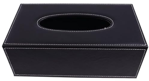 Delmkin Kosmetiktücherbox Hochwertig PU-Leder Tissue Box - 25,5 * 14 * 9,5cm