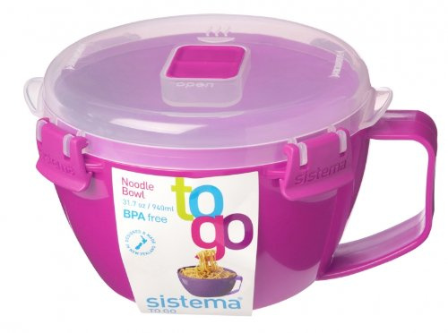 Noodle Bowl To Go Storage Container Pink