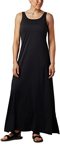 Columbia Women's Freezer Maxi Dress, UV Sun Protection, Moisture Wicking Fabric Black