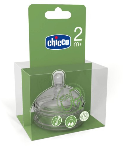 Chicco Tettarella in silicone Step-Up 2, flusso regolabile, confezione da 2