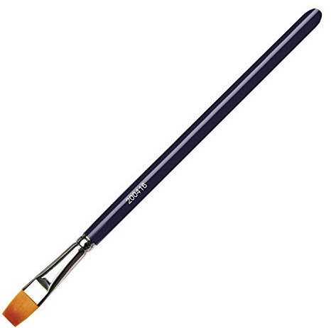 KREUL 200416 - Solo Goya Künstlerpinsel Goldhair Synthetics, hochwertiger und universell einsetzbarer Pinsel, Besatz aus goldenen Synthetikfasern, Basispinsel für Öl- und Acrylmalerei, Flach, Größe 16