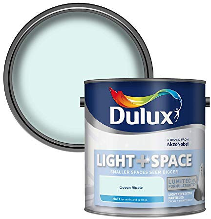 Dulux 500004 Light & Space Matt Emulsion Paint For Walls And Ceilings - Ocean Ripple 2.5L