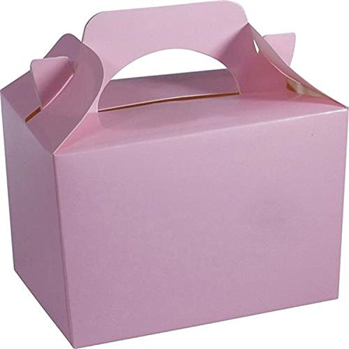 20 x Light Baby Pink Childrens Favour Activity Lunch Meal Box - Party Food Gift Boxes