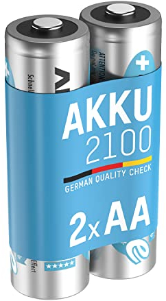 Ansmann Mignon AA MaxE Tipo 2100mAh Batteria Ricaricabile ad Alta Capacita 2x Mignon AA HR6, argento