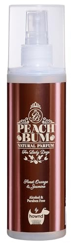 hownd Peach Bum Natural Parfume Mist Deodorizing & Detangling/Shine Spray For Dogs - Long Lasting, Sweet Orange & Jasmine, Freshen Up Between Baths - No Alcohol, Parabens, Soap or Dyes, 8.5oz