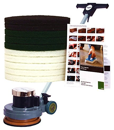 Floorboy Starterset mit Poliermaschine, Treibteller, Superpads, Anleitungen und Padkunde von Bioraum