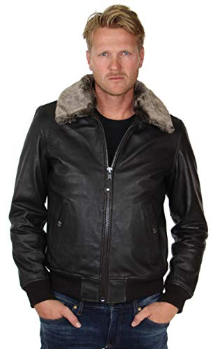 Schott Lc930d, Giacca Uomo, Marrone (Brown), (Taglia Produttore: Large)