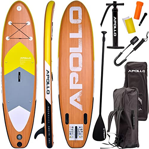 SUP Board - Wood Yellow - 300 x 15 cm - Stand Up Paddle Board von Apollo
