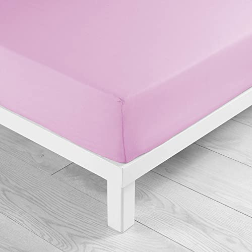 douceur d'intérieur, Drap Housse (160 x 200 cm) Jersy Dragée, 100% Coton, Dragee