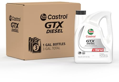 Castrol GTX CK-4 15W-40 Conventional Diesel Motor Oil 1 Gallon, Pack of 3