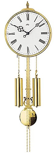 Pendeluhr AMS 348 Wanduhr mit Pendel Gehäuse Messing
